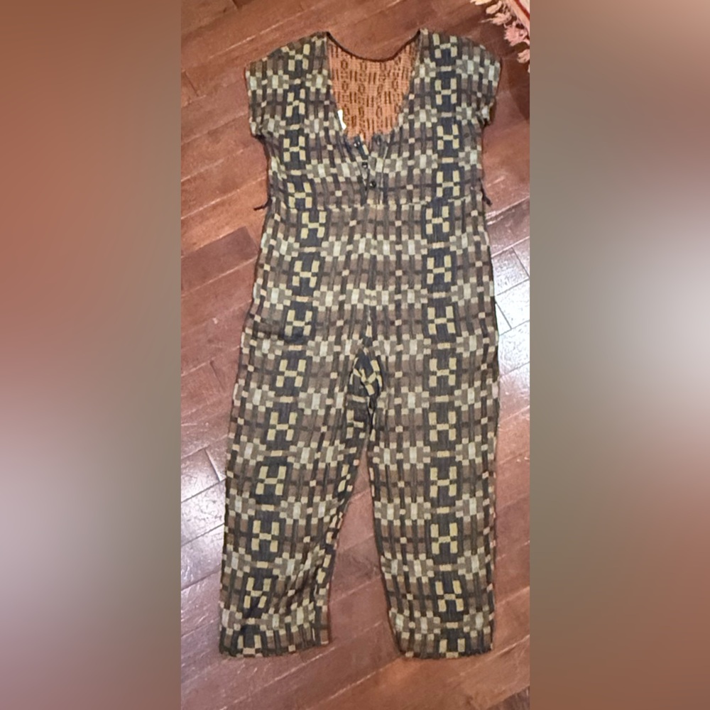 Ace & Jig Black and Tan Jumpsuit with Geometric Pattern - Picture 2 of 4